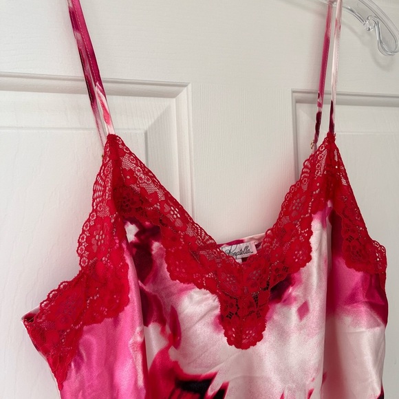 NWT Linea Donatella Watercolor Floral Lace-Trim Cami M - Picture 3 of 10